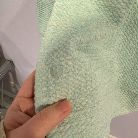 Teal green bubble material Lululemon all yours sweatshirt - Picture 5 of 5